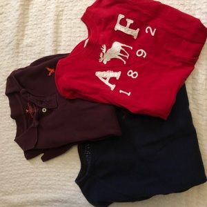 Lot of shirts. 2 America Eagle , 1 Abercrombie